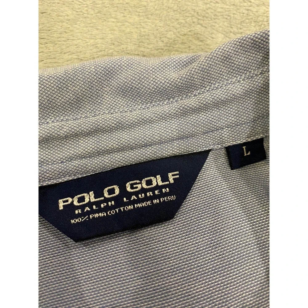 Mens Polo Golf Ralph Lauren Short Sleeve Golf Polo Shirt Blue L